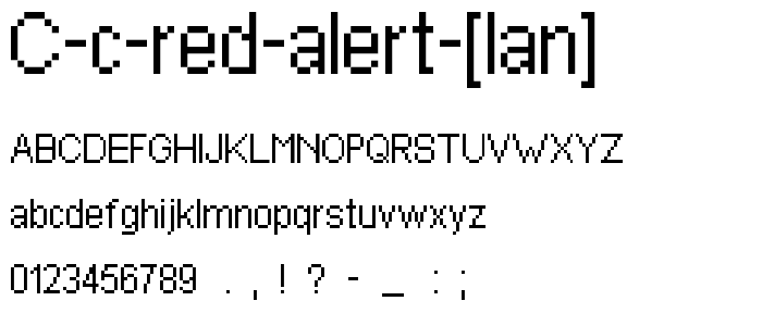 C C Red Alert [LAN] font